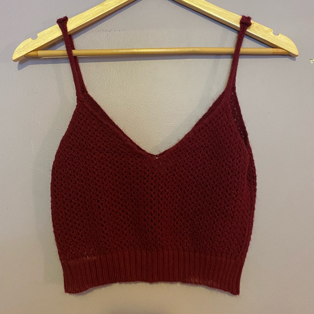 Women’s S Burgundy Sweater Tank Top